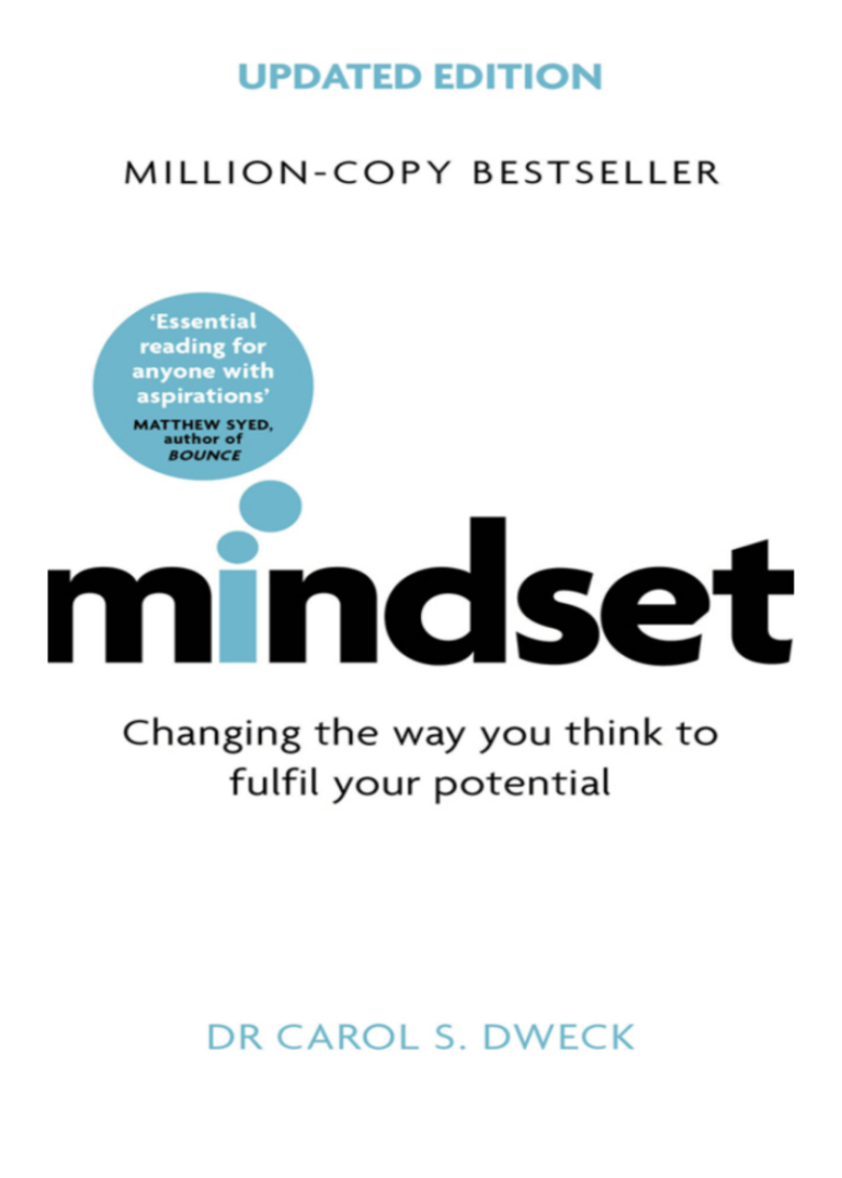 Mindset by Dr Carol s Dweck book cover