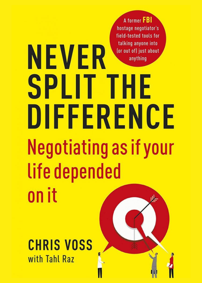 Never split the difference book by Chris Voss